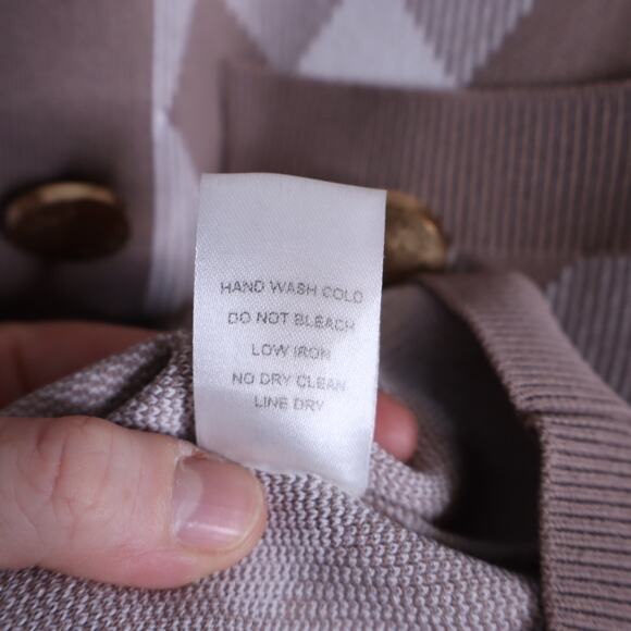 MABLE Ada Jacquard Bodycon Mini Dress Taupe Sleeveless Button Dress Women's M - Picture 14 of 15